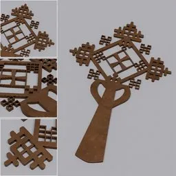 Bronze geometric Cross