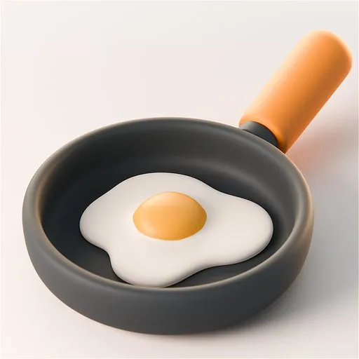 Stylized frying pan