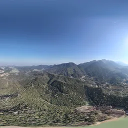 Green tree mountain cloud bluesky