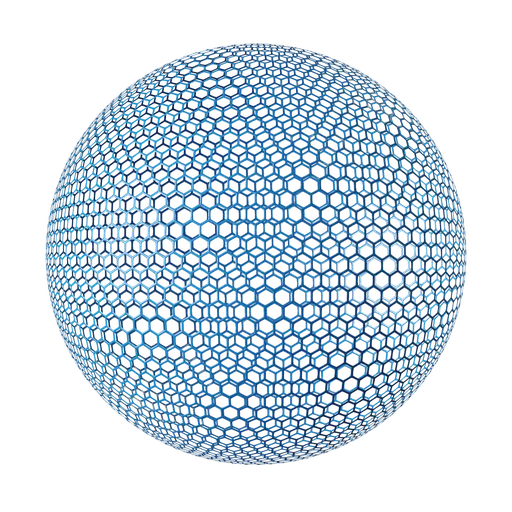 Blue Hexagonal Plastic Net