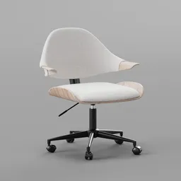 Wooden frame office swivel chair