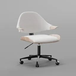 Wooden frame office swivel chair