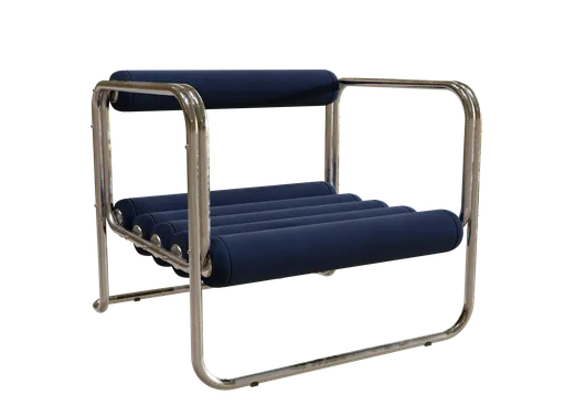 Armchair blue velvet