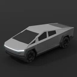 Low Poly Tesla Cybertruck