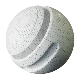 White perforated leather