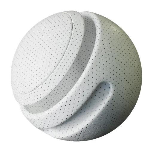 White perforated leather