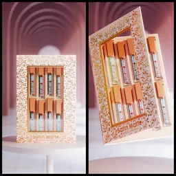 Lipstick  box on podium soft environment