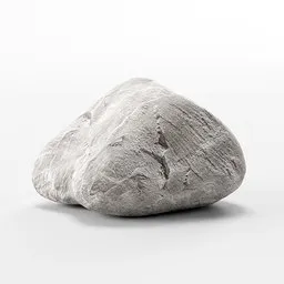 "River Rock 13: A photorealistic, low-poly, hand-sculpted, PBR river rock or stone for Blender 3D. This smooth boulder is perfect for creating realistic environments in 3D modeling and rendering. Enhance your artwork with this high-quality 3D model."