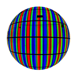 Colorful procedural display pixel PBR material for Blender 3D, ideal for FX with UV mapping requirement.