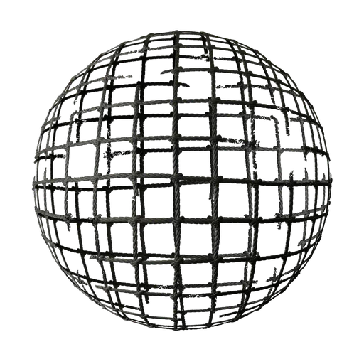Highly detailed damaged rope net PBR texture for 3D Blender materials, ideal for realistic maritime and adventure game scenes.