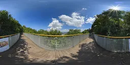 Daytime wooden bridge