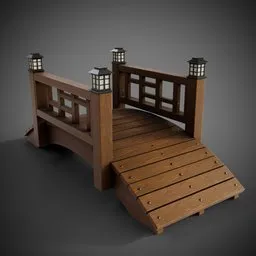 Wooden Garden Bridge