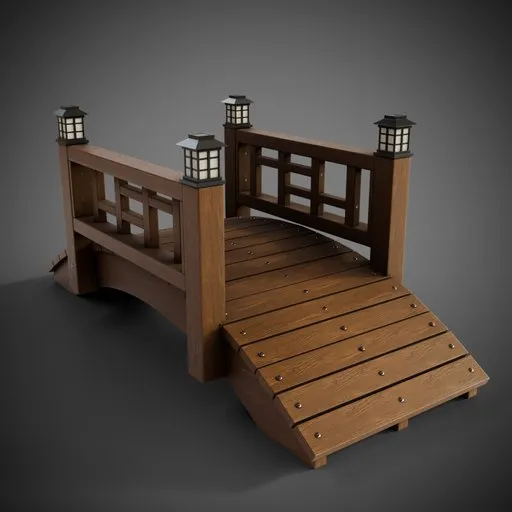 Wooden Garden Bridge
