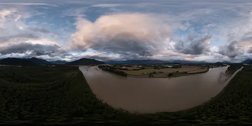 Storm Sky Clouds Sunset Aerial