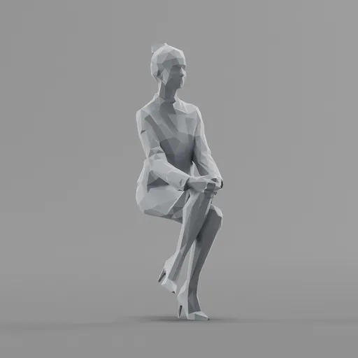 Lowpoly Female Sitting