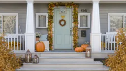 Beautiful Autumn Porch