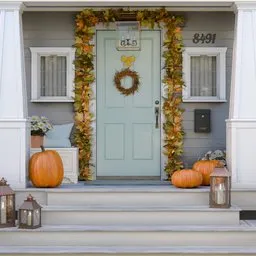 Beautiful Autumn Porch