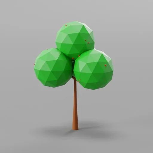 Low Poly Apple Tree