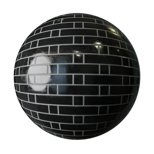Japanese Black Mixed Tile 200x50mm