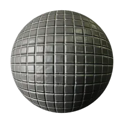 High-resolution 2K glossy tile PBR texture with realistic smears and displacement mapping for 3D modeling in Blender.