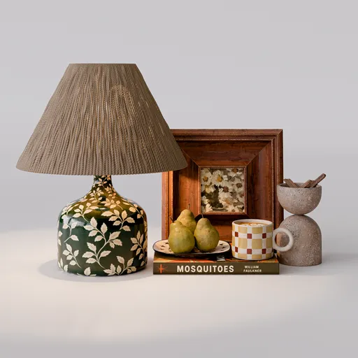 Decorative Set Botanical Table Lamp