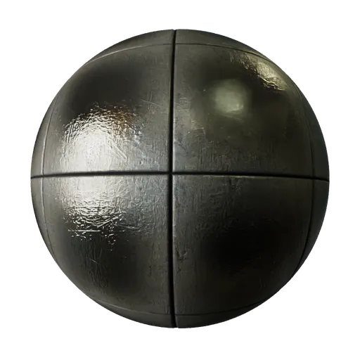 High-resolution 2K PBR Metal Tiles Texture with scratches and displacement for SCI-FI 3D modeling in Blender.