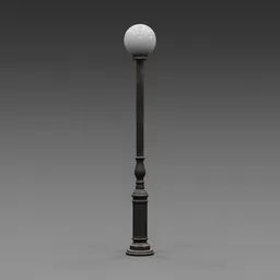 Old round street lamp