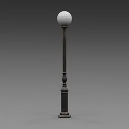 Old round street lamp