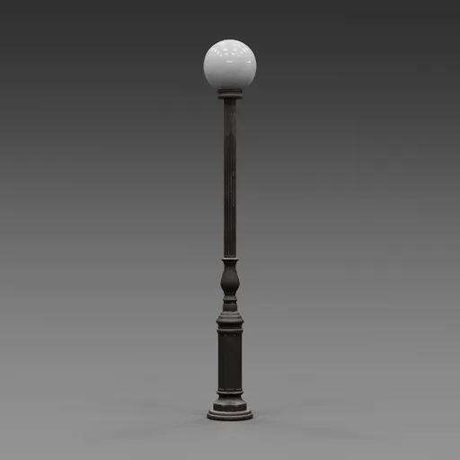 Old round street lamp