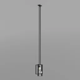 Sleek Evergreen Lines Black Pendant