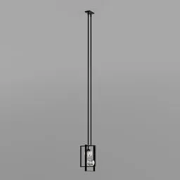 Sleek Evergreen Lines Black Pendant