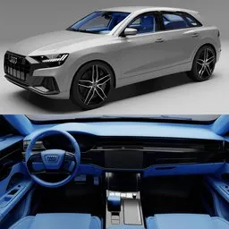 (Rigged)Audi rsq8+Interior