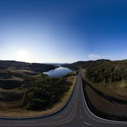 Road in Mountain Valley Sunrise