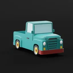 "Lowpoly historic vehicle 3D model for Blender 3D: A charming and iconic cartoon-style car perfect for captivating mobile games and animations. Inspiring and reminiscent of Harry Shoulberg's art, this classic car, with its stylized border, offers a delightful addition to your creative projects."