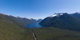 Aerial Canadian Mountain Landscape