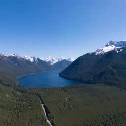 Aerial Canadian Mountain Landscape