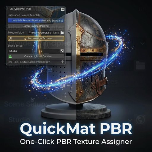 QuickMat PBR – Auto PBR Texture Assigner for Blender