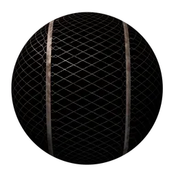 High-resolution PBR Procedural Barbed-Wire Fence material for Blender 3D utilizing shader nodes, suitable for metal textures in various apps.