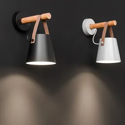 Wooden Conical Wall Light
