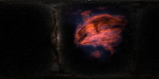 Sci-fi Space Stars with Nebula