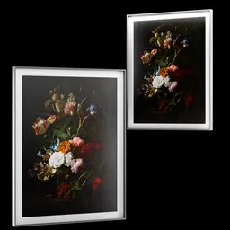 Floral Still Life on a Ledge Painting