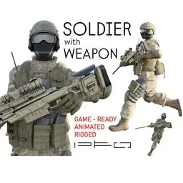 Soldier with Weapon