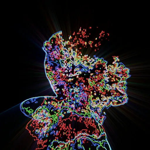 Neon Glitch Figure