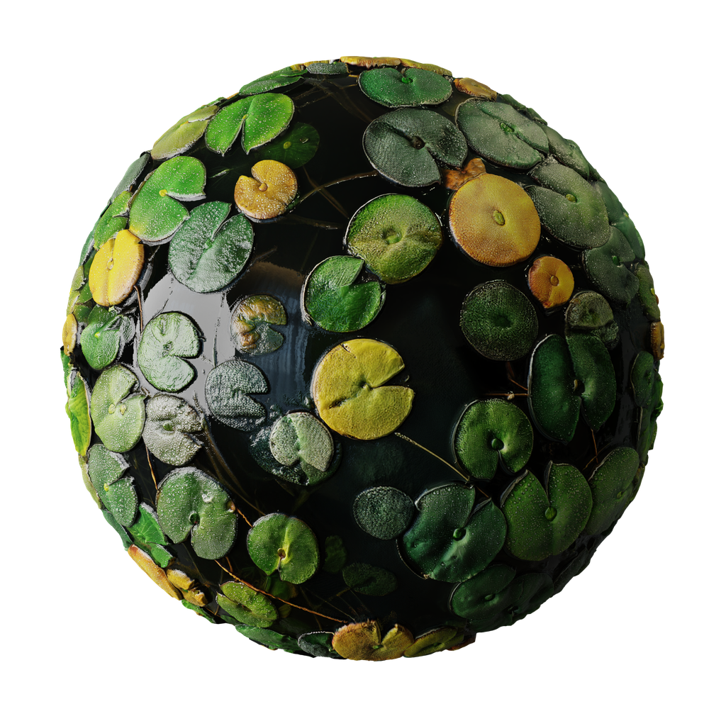 blenderkit-download-the-free-water-lilies-material