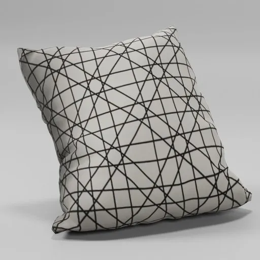 Highly detailed Blender 3D model of a textured cushion with eco-friendly materials and a modern design.