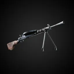 World at War Game-Ready Gun + 4k Textures | Blenderkit Series