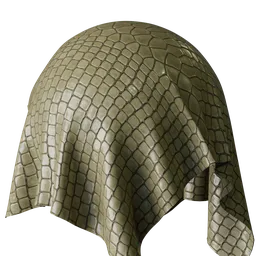Khaki Croco Leather