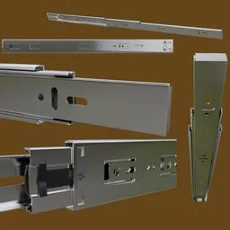 "22 inch Everbuilt Drawer Slide for Blender 3D: A high-quality 3D model ideal for cabinet drawers or pull-out shelves. Featuring detailed construction and convenient operation. Perfect for showcasing functionality in your Blender 3D projects."