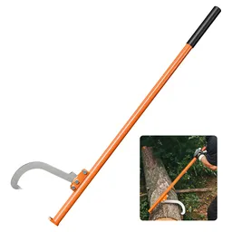 Detailed 3D model of an orange Steel Cant Hook for logging, optimized for Blender, showing lever handle and metal hook.