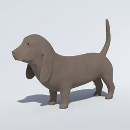 Cartoon Clay Basset Hound